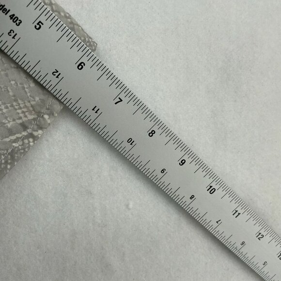 Anthropologie Dolan Blouse Women's Sz M Gray Snake Print Pleated Keyhole Back - Picture 5 of 13